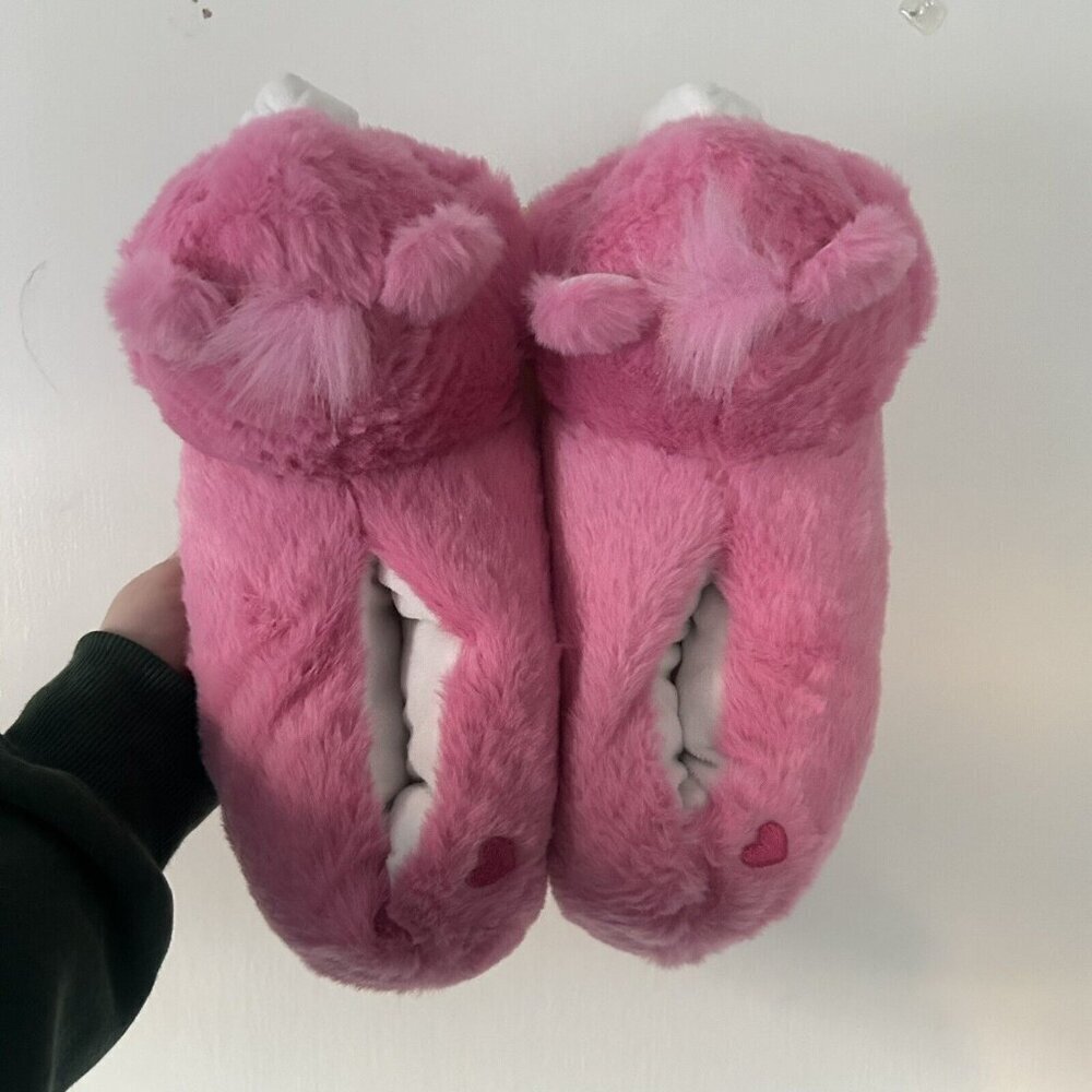 Care Bear Slippers Pink Cheer Bear Slippers Womens‎ Size 5-6 XS-S NWT 2024